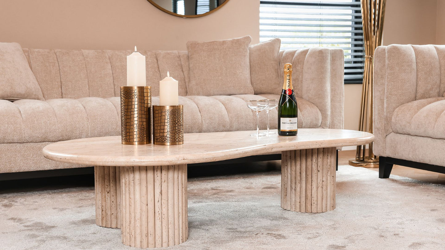 Exklusiver Couchtisch aus Naturstein – Organische Form & Designer-Look